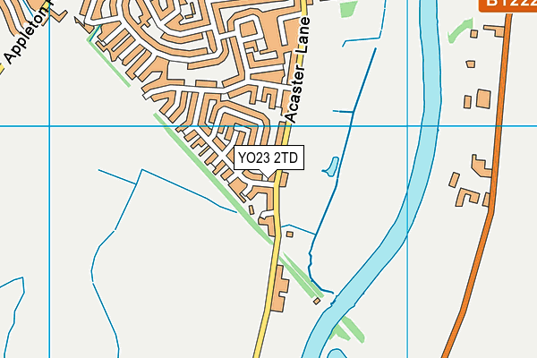 YO23 2TD map - OS VectorMap District (Ordnance Survey)