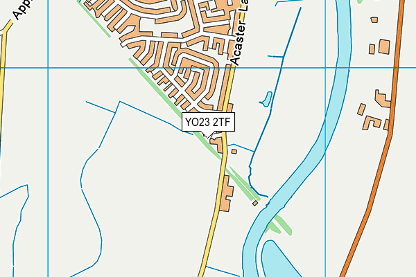 YO23 2TF map - OS VectorMap District (Ordnance Survey)