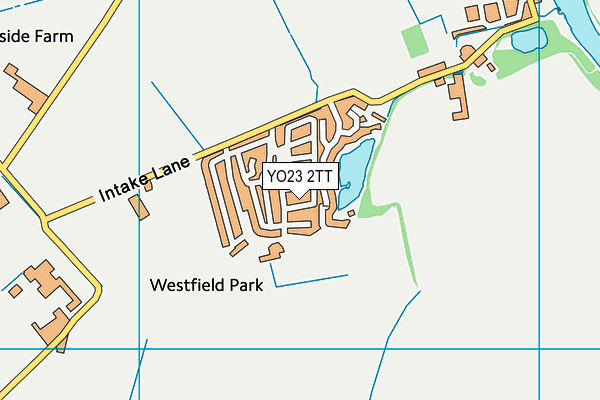 YO23 2TT map - OS VectorMap District (Ordnance Survey)