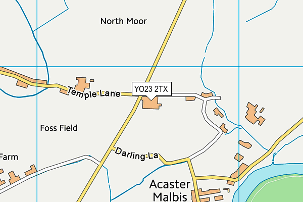 YO23 2TX map - OS VectorMap District (Ordnance Survey)