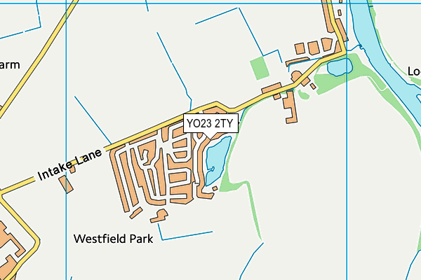 YO23 2TY map - OS VectorMap District (Ordnance Survey)