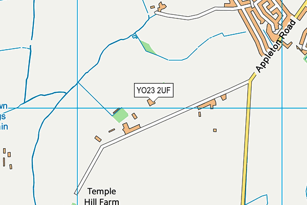 YO23 2UF map - OS VectorMap District (Ordnance Survey)