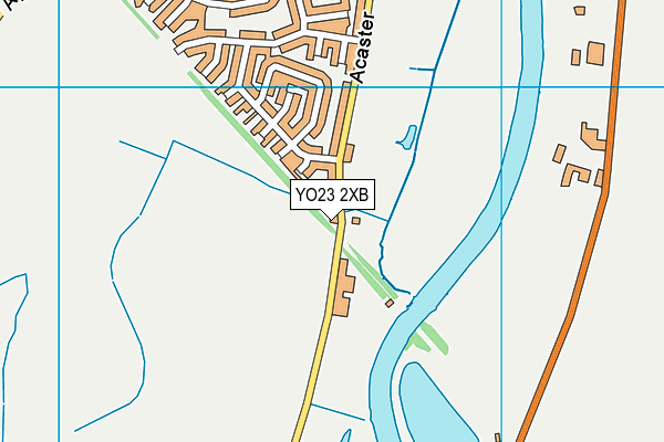 YO23 2XB map - OS VectorMap District (Ordnance Survey)