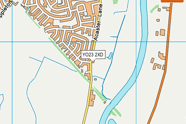 YO23 2XD map - OS VectorMap District (Ordnance Survey)