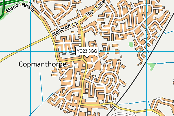 YO23 3GG map - OS VectorMap District (Ordnance Survey)