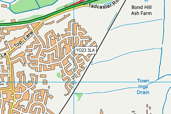 YO23 3LA map - OS VectorMap District (Ordnance Survey)
