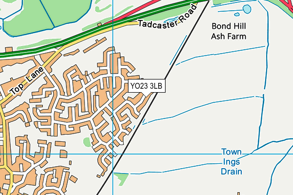 YO23 3LB map - OS VectorMap District (Ordnance Survey)