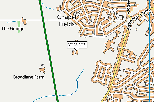 YO23 3QZ map - OS VectorMap District (Ordnance Survey)