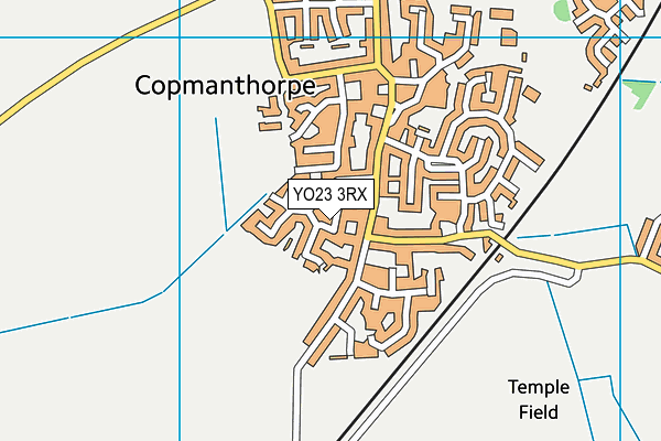 YO23 3RX map - OS VectorMap District (Ordnance Survey)