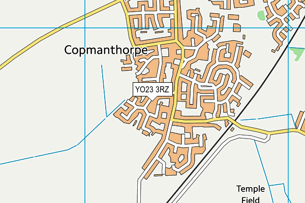 YO23 3RZ map - OS VectorMap District (Ordnance Survey)