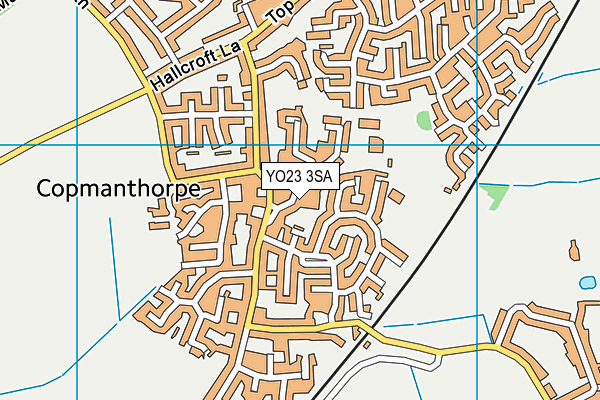 YO23 3SA map - OS VectorMap District (Ordnance Survey)