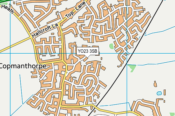 YO23 3SB map - OS VectorMap District (Ordnance Survey)
