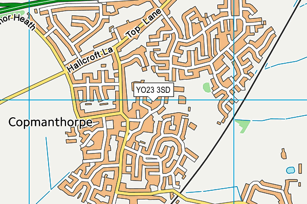 YO23 3SD map - OS VectorMap District (Ordnance Survey)