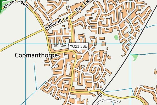 YO23 3SE map - OS VectorMap District (Ordnance Survey)