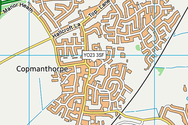 YO23 3SF map - OS VectorMap District (Ordnance Survey)