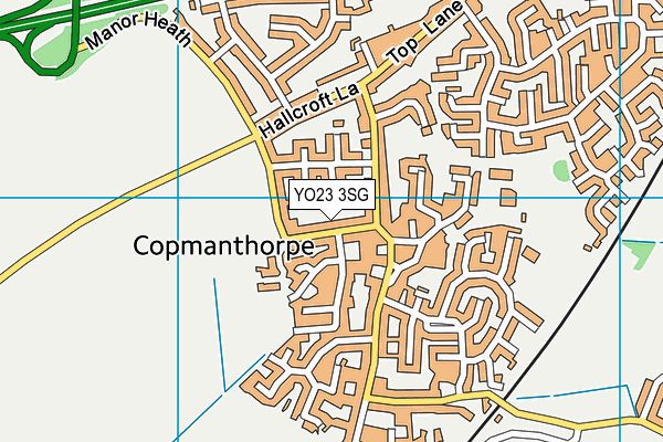 YO23 3SG map - OS VectorMap District (Ordnance Survey)