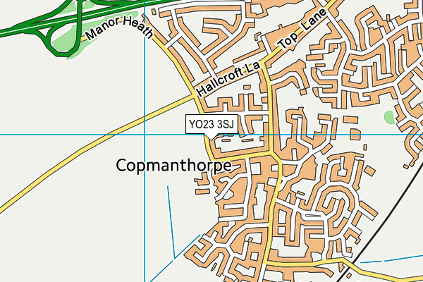 YO23 3SJ map - OS VectorMap District (Ordnance Survey)