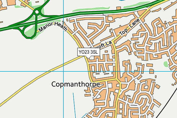YO23 3SL map - OS VectorMap District (Ordnance Survey)