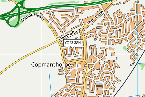 YO23 3SN map - OS VectorMap District (Ordnance Survey)