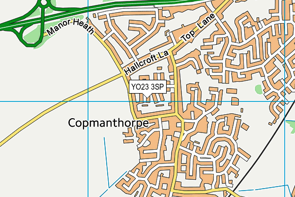 YO23 3SP map - OS VectorMap District (Ordnance Survey)