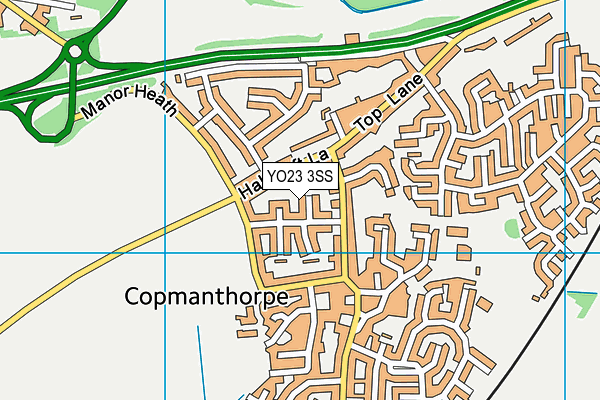 YO23 3SS map - OS VectorMap District (Ordnance Survey)