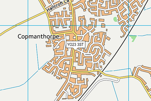 YO23 3ST map - OS VectorMap District (Ordnance Survey)