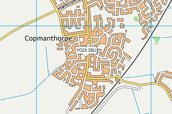 YO23 3SU map - OS VectorMap District (Ordnance Survey)