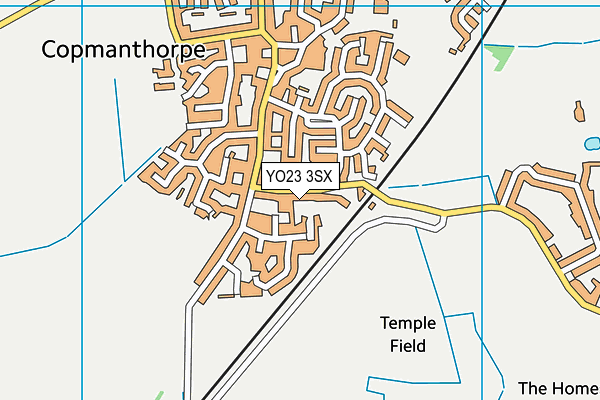 YO23 3SX map - OS VectorMap District (Ordnance Survey)