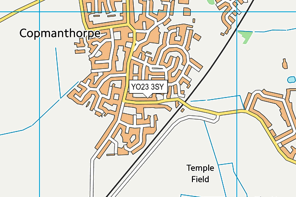 YO23 3SY map - OS VectorMap District (Ordnance Survey)