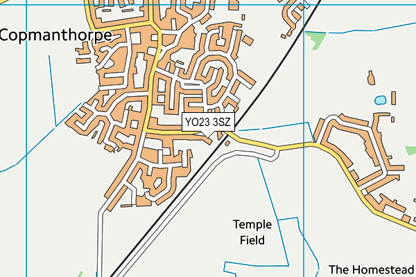 YO23 3SZ map - OS VectorMap District (Ordnance Survey)