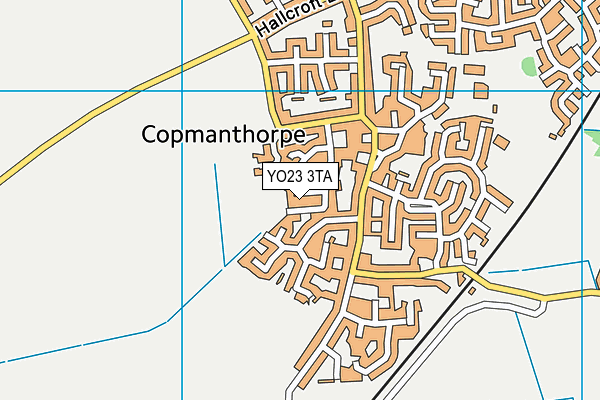 YO23 3TA map - OS VectorMap District (Ordnance Survey)