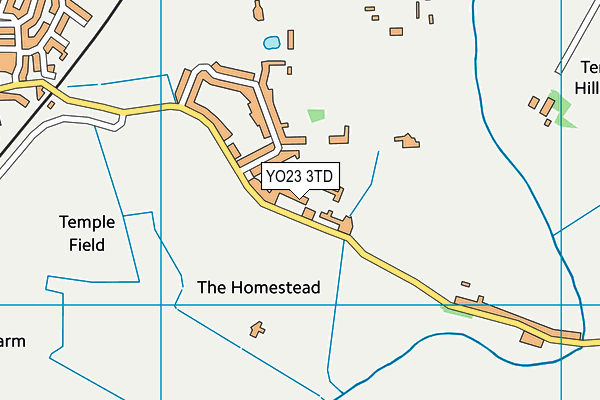 YO23 3TD map - OS VectorMap District (Ordnance Survey)