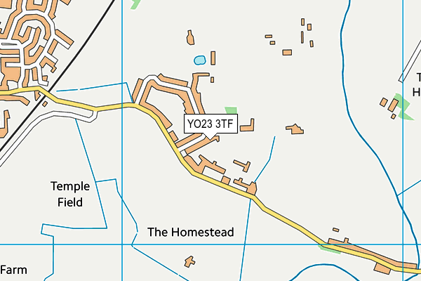 YO23 3TF map - OS VectorMap District (Ordnance Survey)