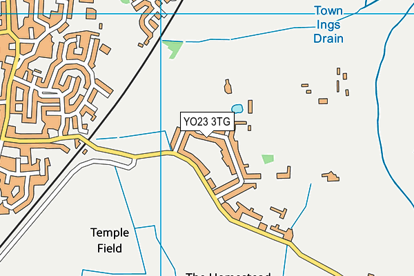 YO23 3TG map - OS VectorMap District (Ordnance Survey)