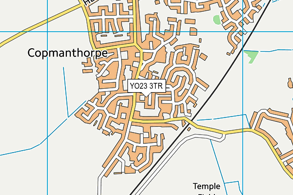 YO23 3TR map - OS VectorMap District (Ordnance Survey)