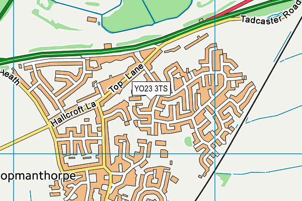 YO23 3TS map - OS VectorMap District (Ordnance Survey)