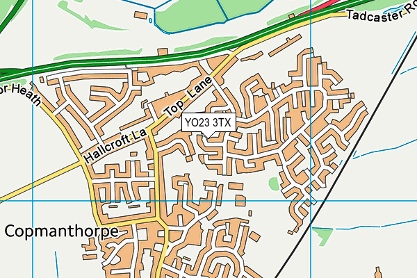 YO23 3TX map - OS VectorMap District (Ordnance Survey)