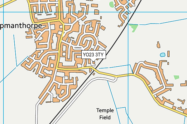 YO23 3TY map - OS VectorMap District (Ordnance Survey)
