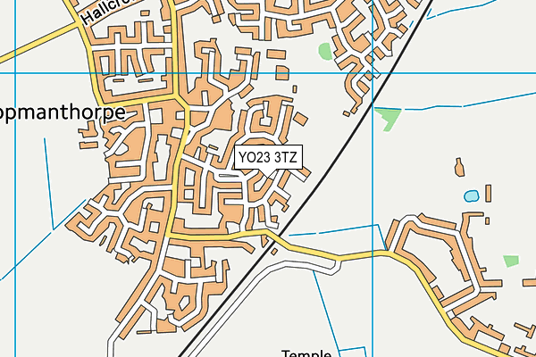 YO23 3TZ map - OS VectorMap District (Ordnance Survey)