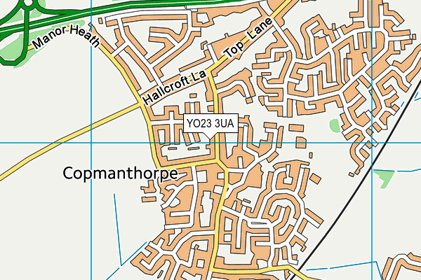 YO23 3UA map - OS VectorMap District (Ordnance Survey)