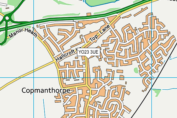 YO23 3UE map - OS VectorMap District (Ordnance Survey)