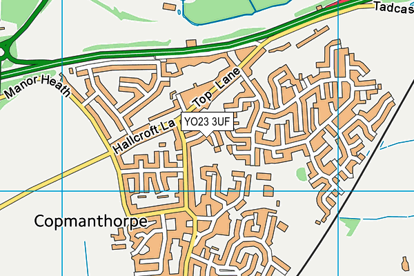 YO23 3UF map - OS VectorMap District (Ordnance Survey)