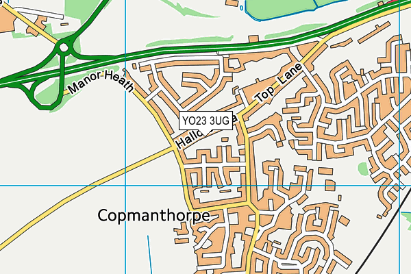 YO23 3UG map - OS VectorMap District (Ordnance Survey)