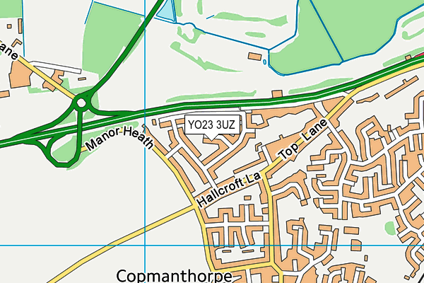 YO23 3UZ map - OS VectorMap District (Ordnance Survey)