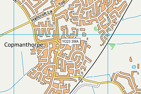 YO23 3WA map - OS VectorMap District (Ordnance Survey)