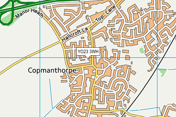 YO23 3WH map - OS VectorMap District (Ordnance Survey)