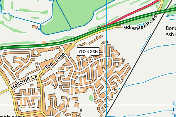 YO23 3XB map - OS VectorMap District (Ordnance Survey)