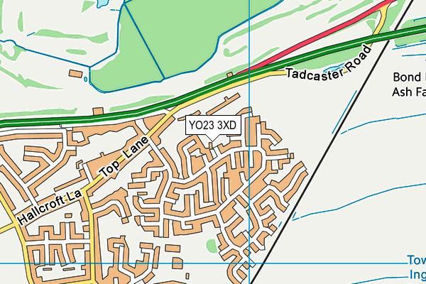 YO23 3XD map - OS VectorMap District (Ordnance Survey)