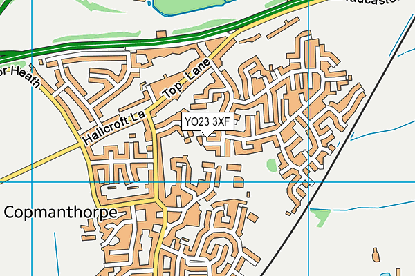 YO23 3XF map - OS VectorMap District (Ordnance Survey)