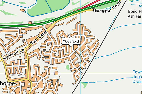 YO23 3XG map - OS VectorMap District (Ordnance Survey)